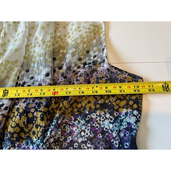 Coldwater Creek Chiffon Vest Duster Floral Sheer Open Front Lightweight Sz OS - Picture 6 of 7